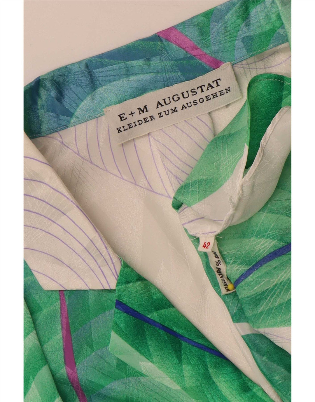 E+M Augustat Womens 2 Piece Skirt Set EU 42 Large W32 Grey Floral Polyester
