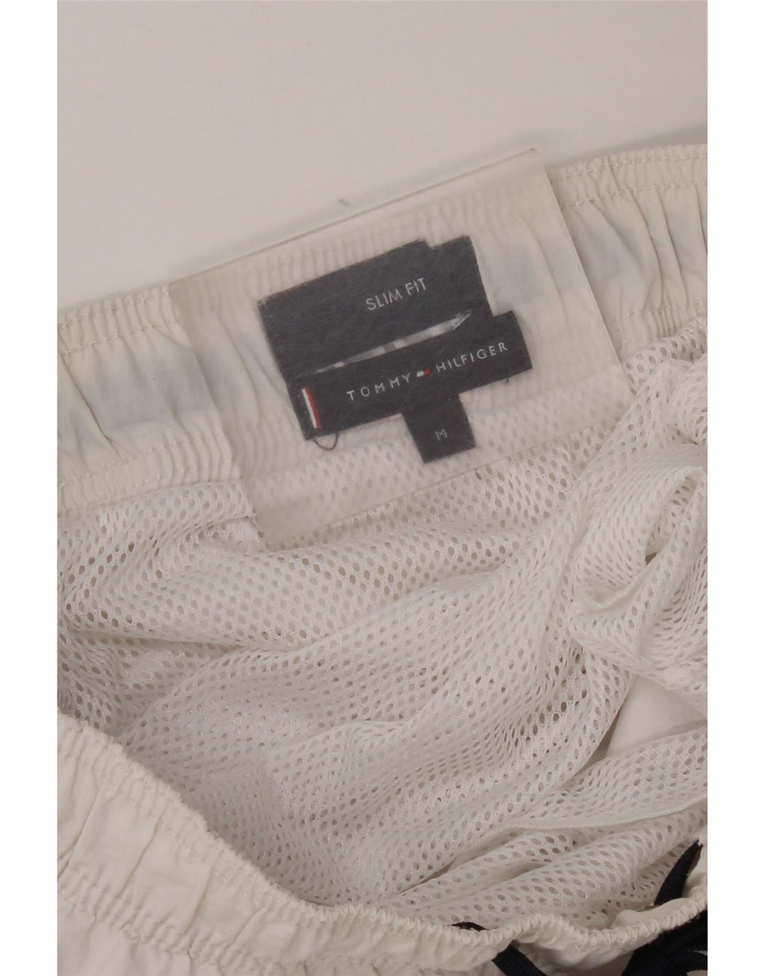 Tommy Hilfiger Womens Graphic Swimming Shorts UK 12 Medium White