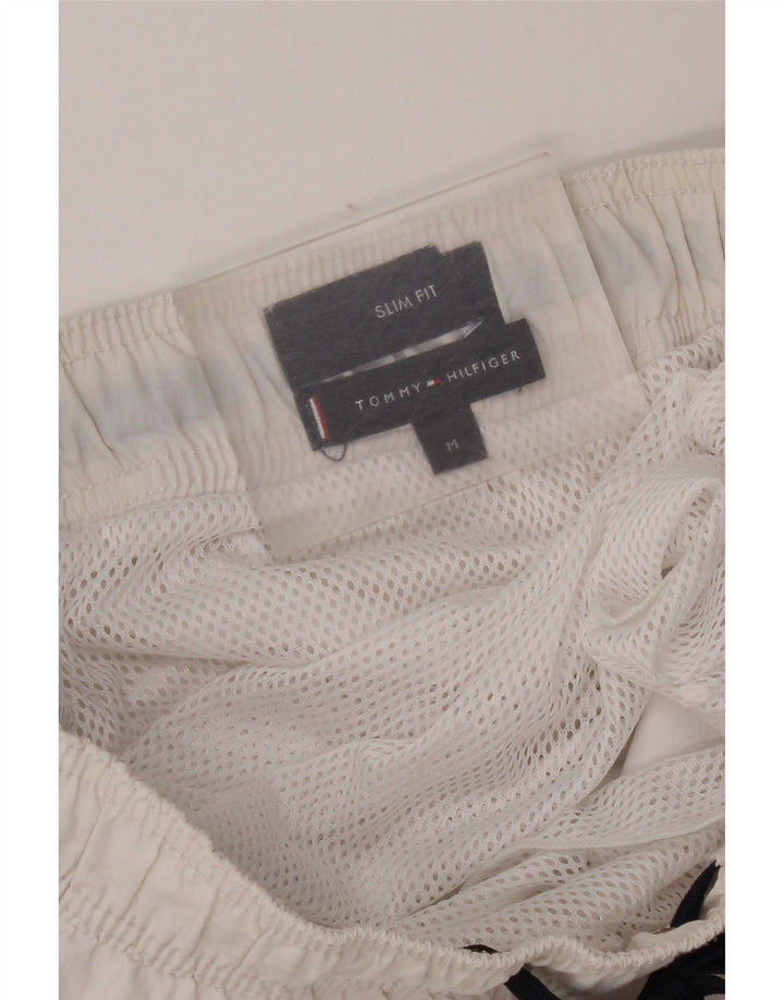 Tommy Hilfiger Womens Graphic Swimming Shorts UK 12 Medium White