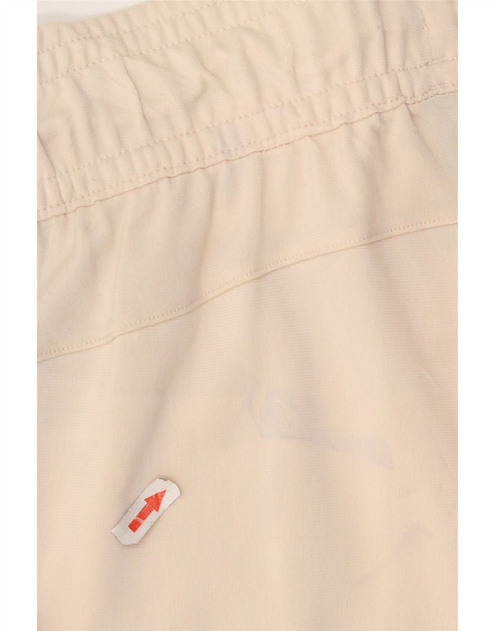 Adidas Womens Capri Tracksuit Trousers UK 8/10 Small  Beige Polyester