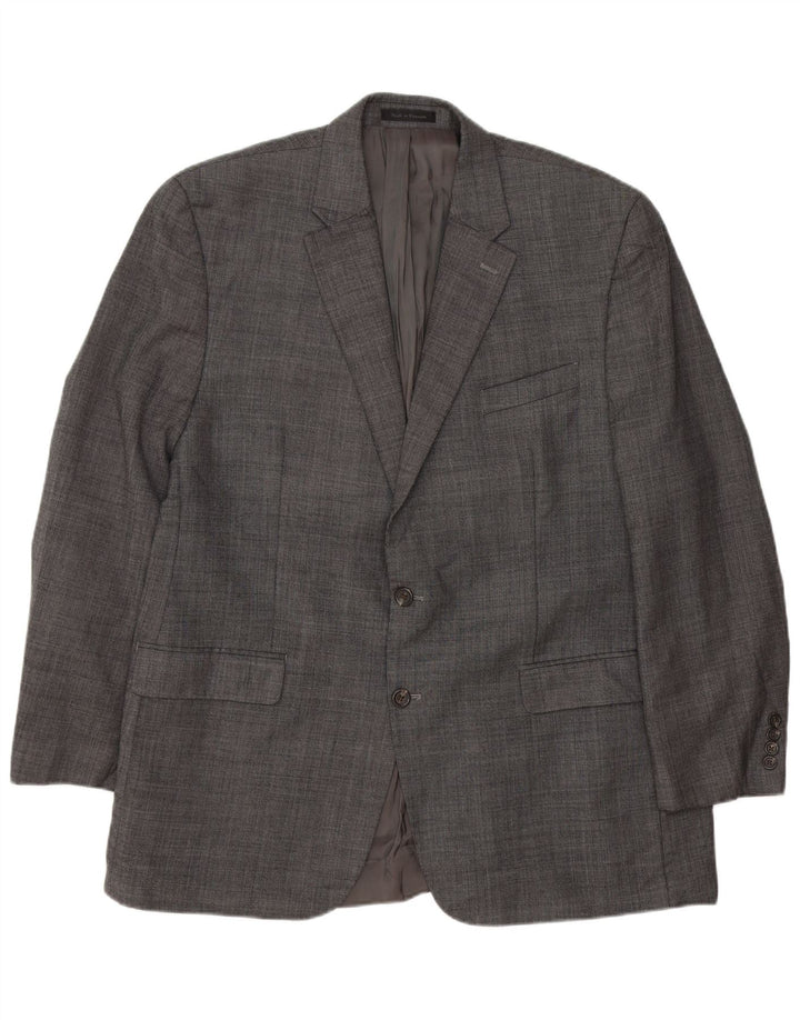 CHAPS Mens 2 Button Blazer Jacket UK 42 XL Grey Wool