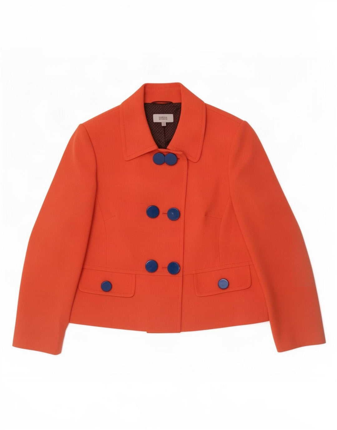 Marks & Spencer Chaqueta tipo blazer con doble botonadura para mujer UK 20 2XL Naranja