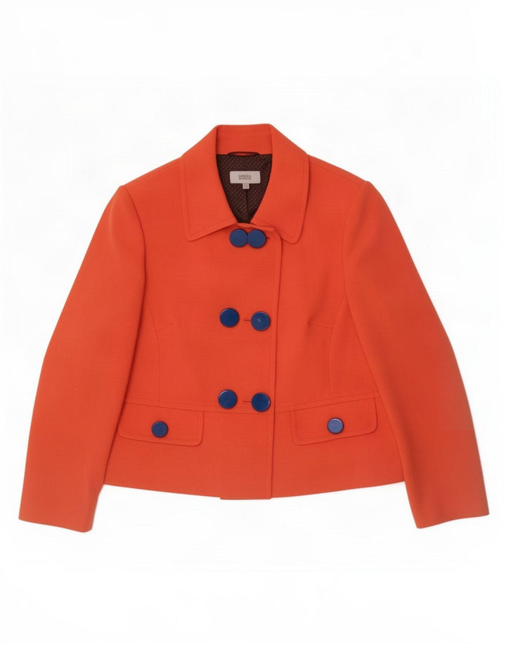 Marks & Spencer Chaqueta tipo blazer con doble botonadura para mujer UK 20 2XL Naranja