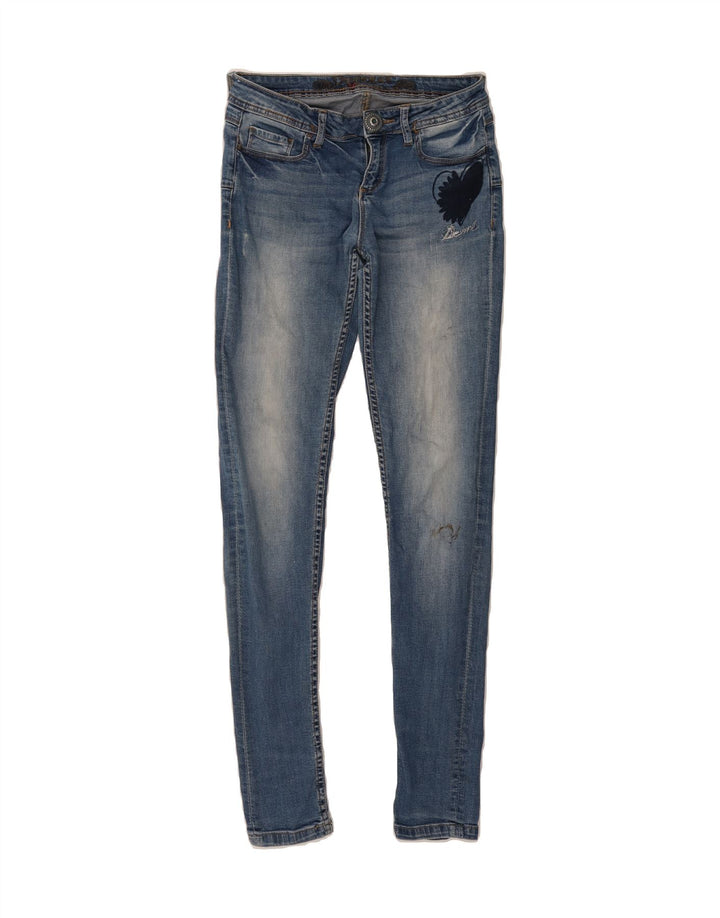 DESIGUAL Womens Skinny Jeans W30 L32 Blue Vintage Desigual and Second-Hand Desigual from Messina Hembry 
