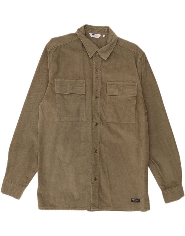 Levi's Camicia da uomo in velluto a coste grande in cotone kaki