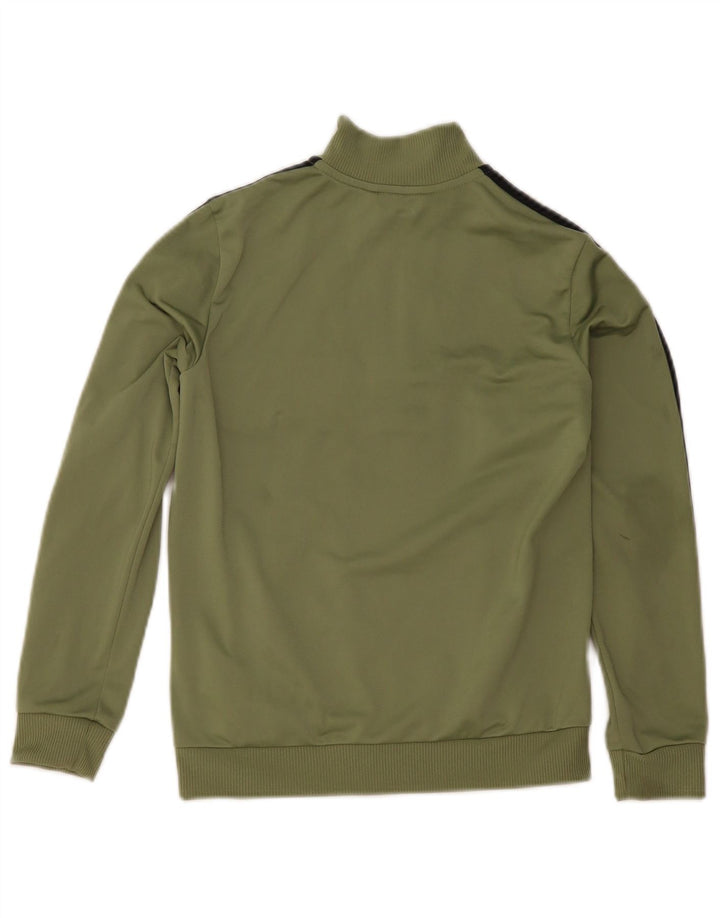 Adidas Jungen Trainingsanzug Top Jacke 9–10 Jahre Khaki Colourblock Polyester