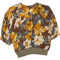 VINTAGE Womens Batwing Pullover Shirt Blouse IT 48 XL Brown Floral Vintage Vintage and Second-Hand Vintage from Messina Hembry 