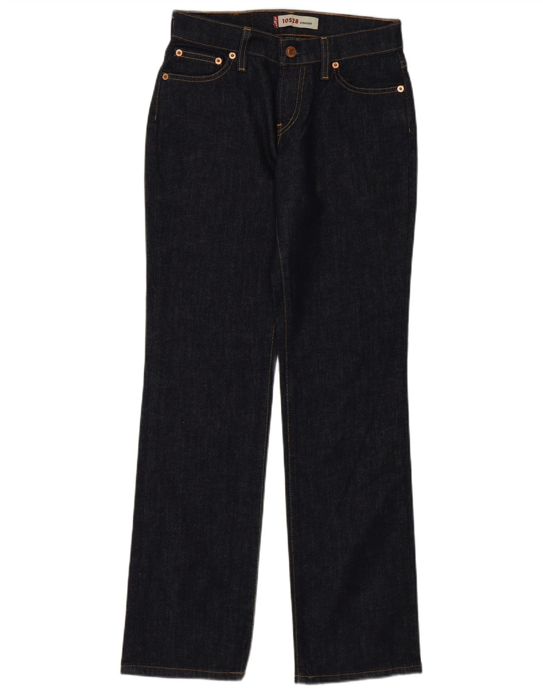 Levi's Dame 528 Straight Jeans W27 L30 Marineblå Bomuld