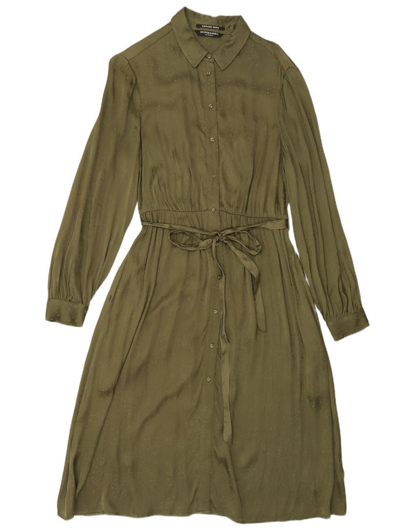 Scotch & Soda skjortekjole til kvinder UK 14 Medium Green Viscose