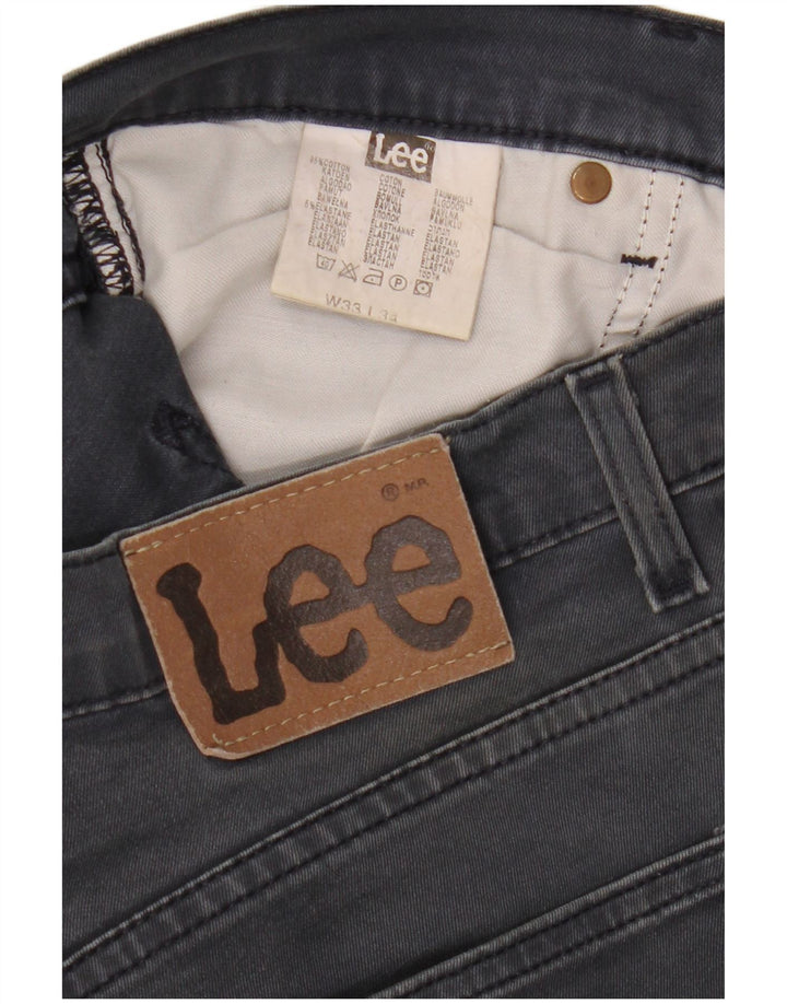 Jeans dritti da uomo Lee W33 L34 cotone grigio