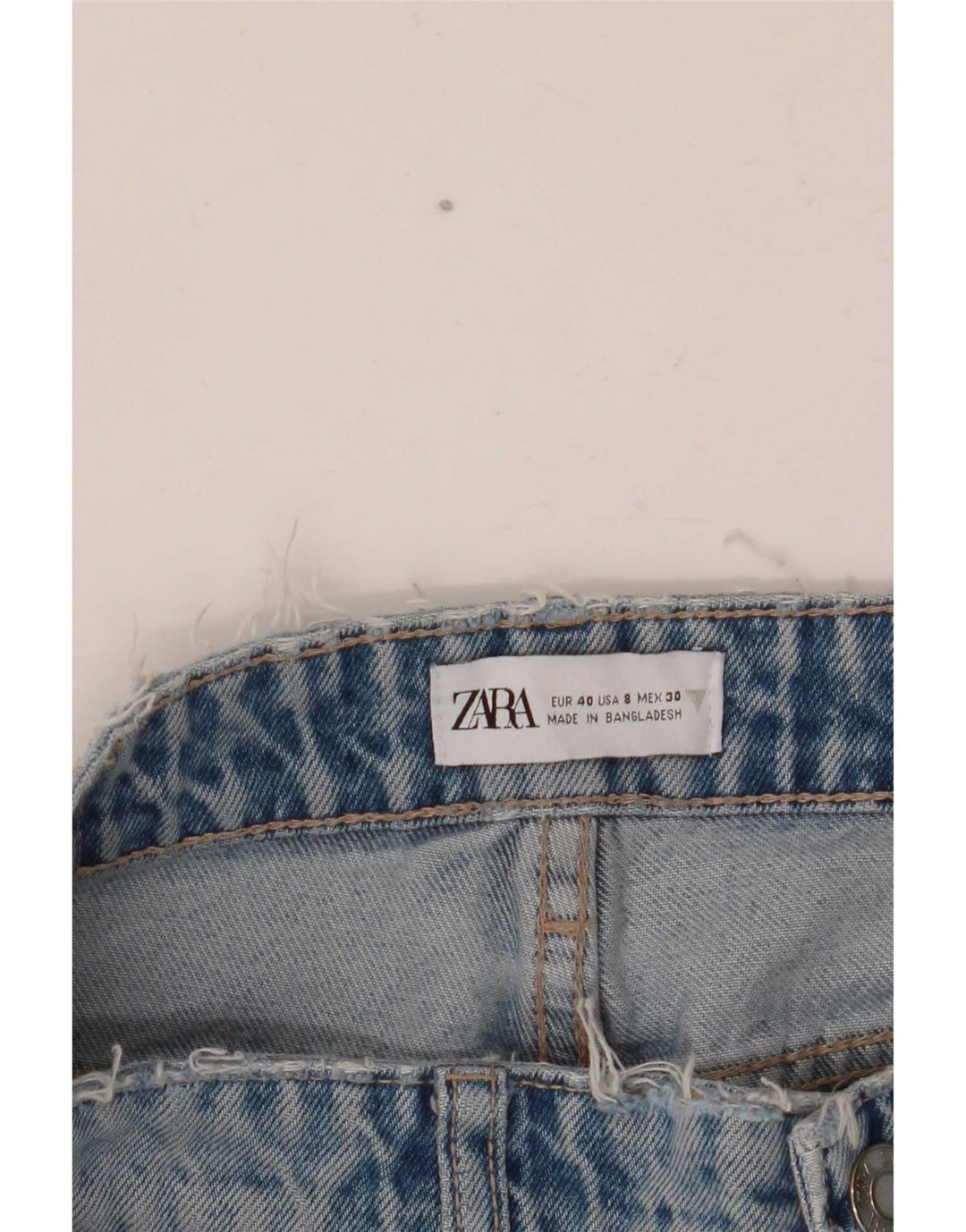 Zara Damen Straight Jeans EU 40 Medium W30 L30 Blau