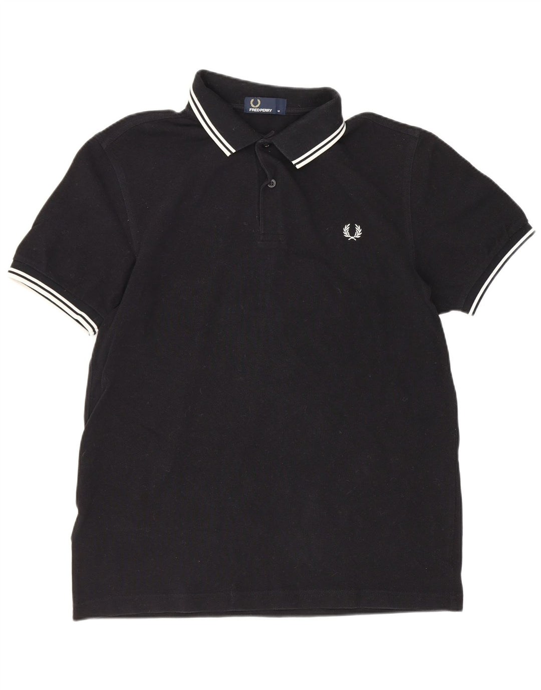 Polo Fred Perry Hombre Algodón Negro Medio
