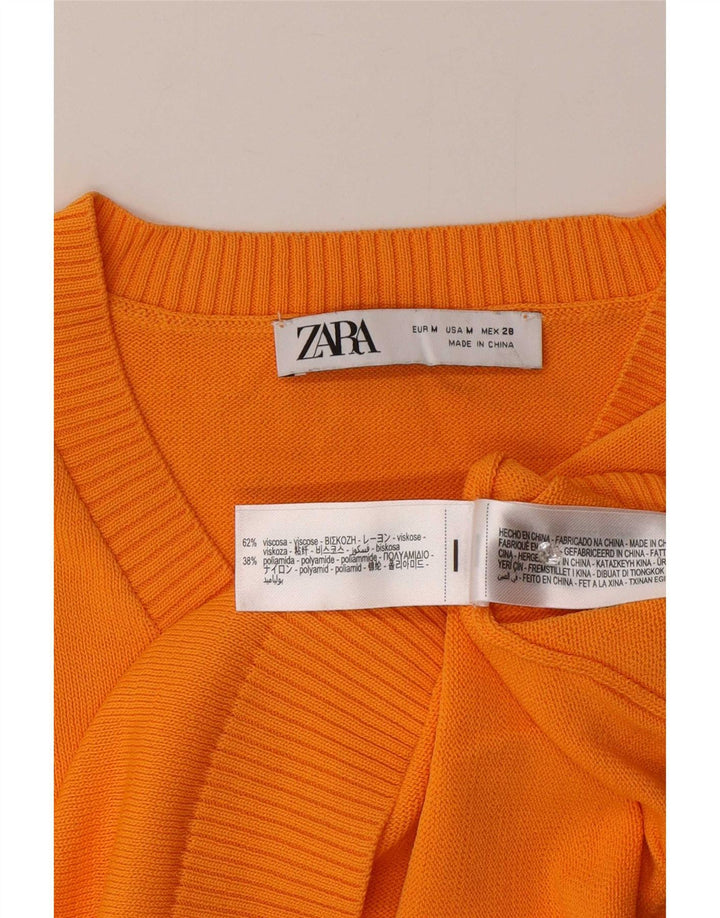 Zara Femme Débardeur UK 12 Viscose Orange Moyen