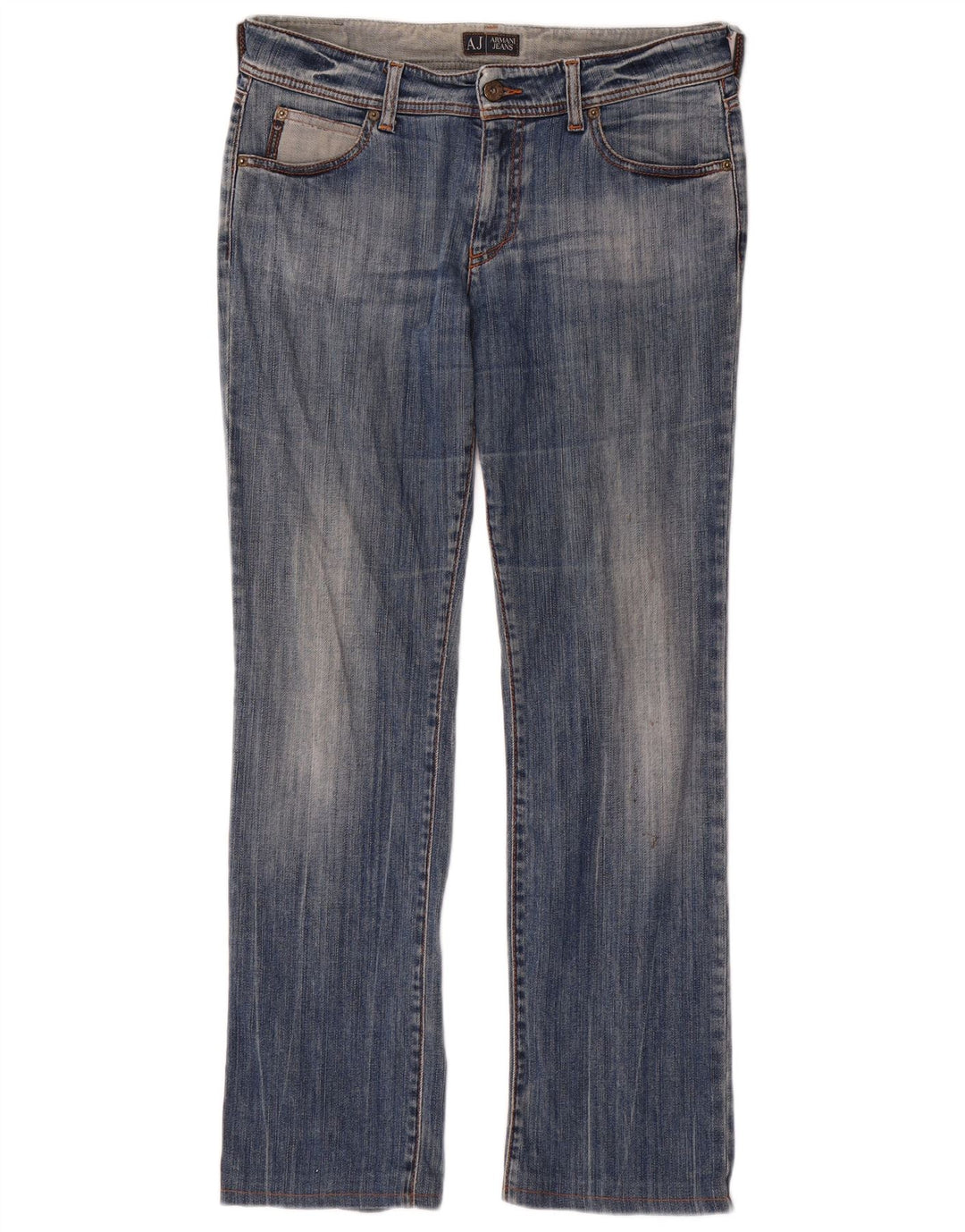 Armani Womens Bootcut Jeans W29 L29 Blue Cotton