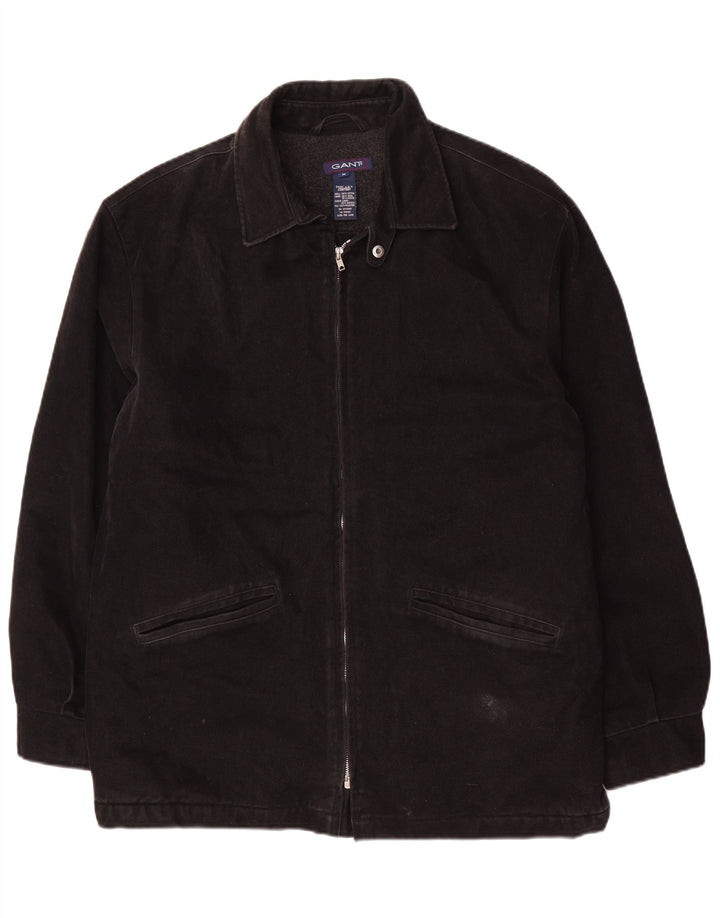 GANT Mens Bomber Jacket UK 38 Medium Black Cotton