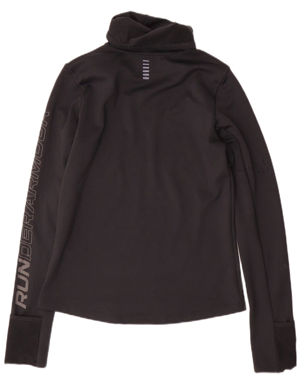 Under Armour Womens Cold Gear Grafisk Top Langærmet UK 10 Small Black