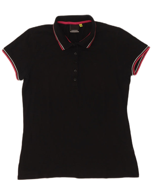 Diadora Damen Poloshirt UK 18 XL Schwarz