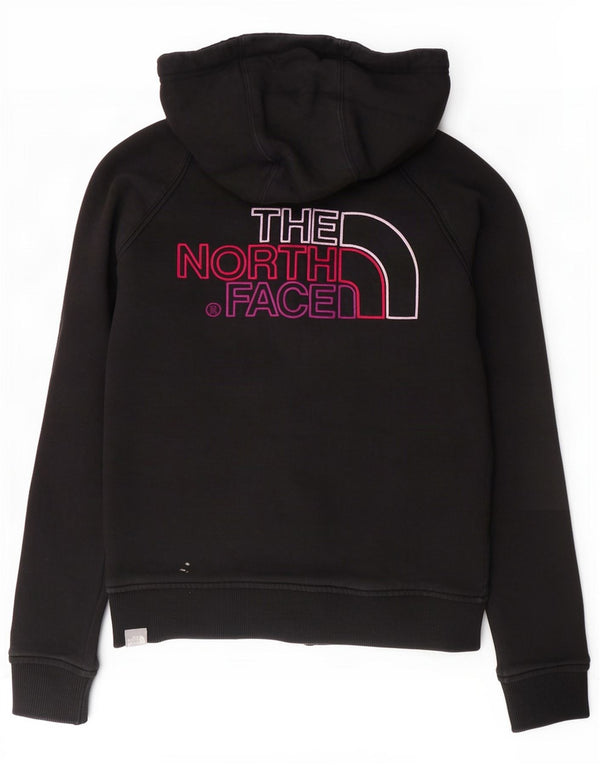 The North Face Dame Grafisk Hættetrøje Sweater UK 14 Medium Sort Bomuld