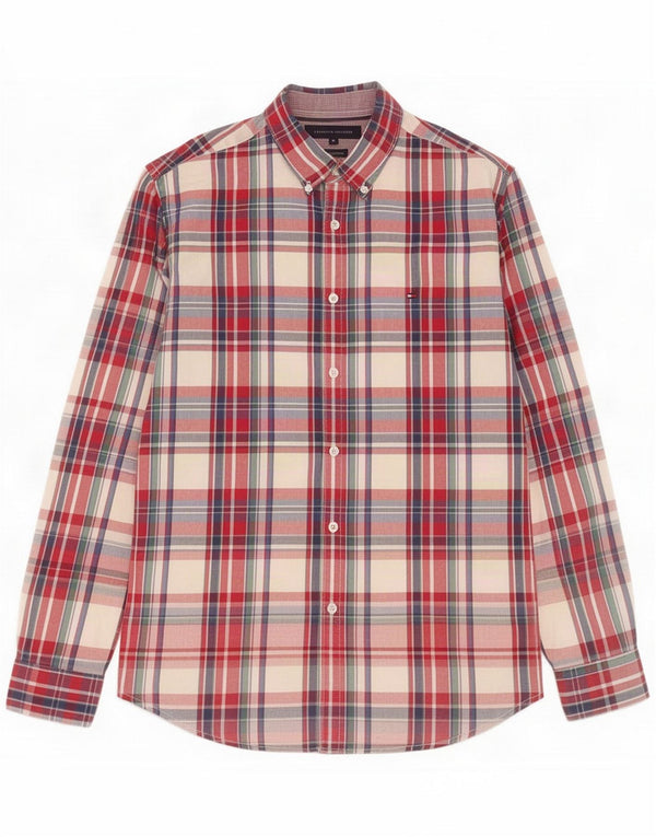 Tommy Hilfiger Herre New York Fit skjorte Medium rød ternet bomuld