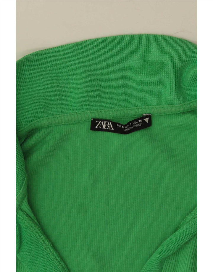 Zara Womens Polo Dress UK 8 Small Green