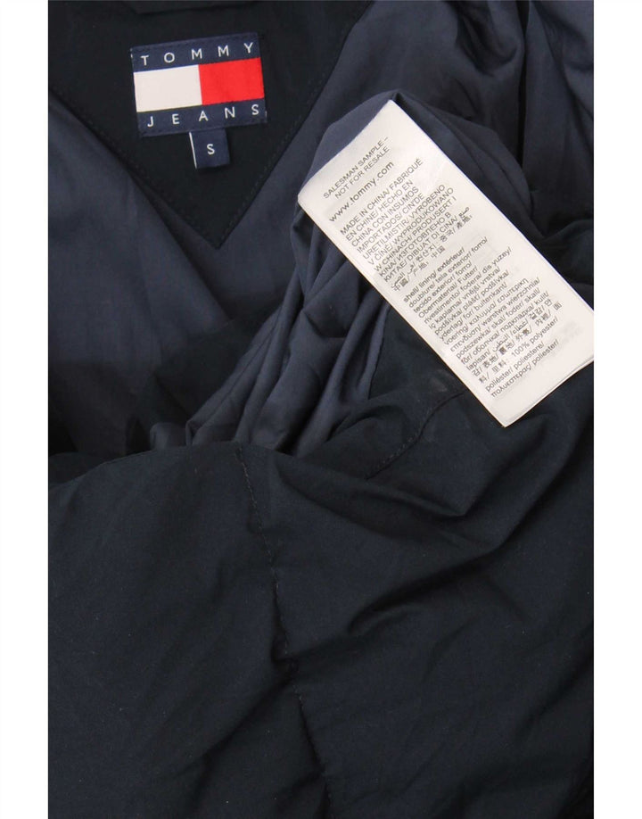 Tommy Hilfiger Womens Oversized Padded Coat UK 10 Small Navy Blue Polyester
