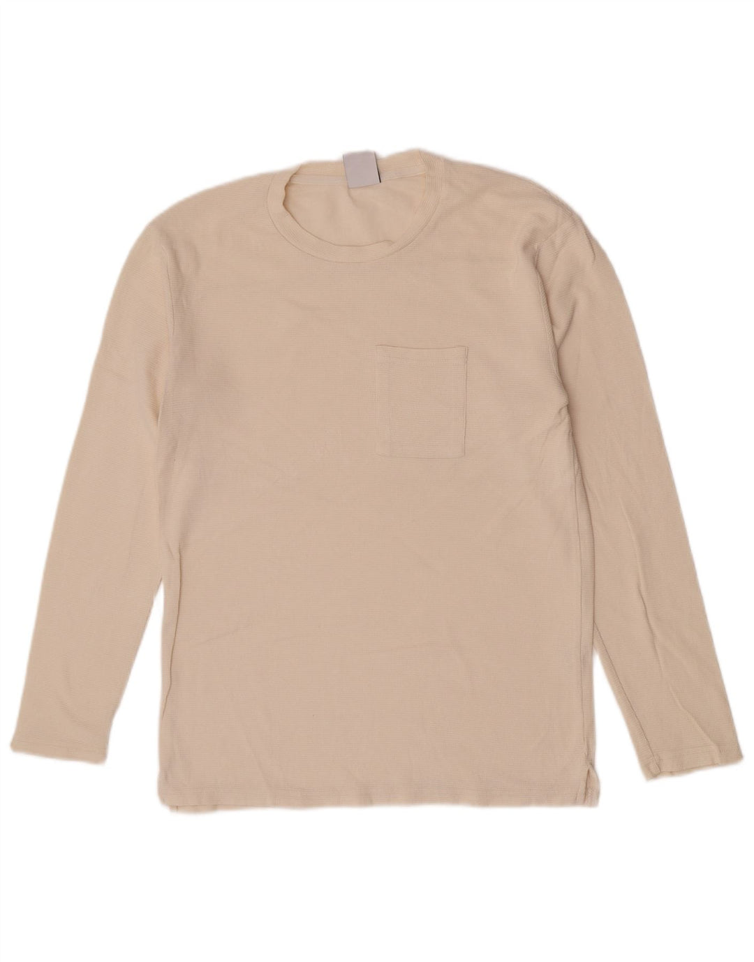 Zara Herre Top Langærmet Medium Off White Bomuld