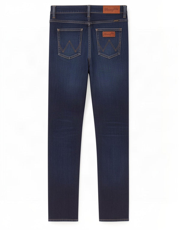 Wrangler Damen Stomper Slim Jeans W30 L31 Marineblaue Baumwolle