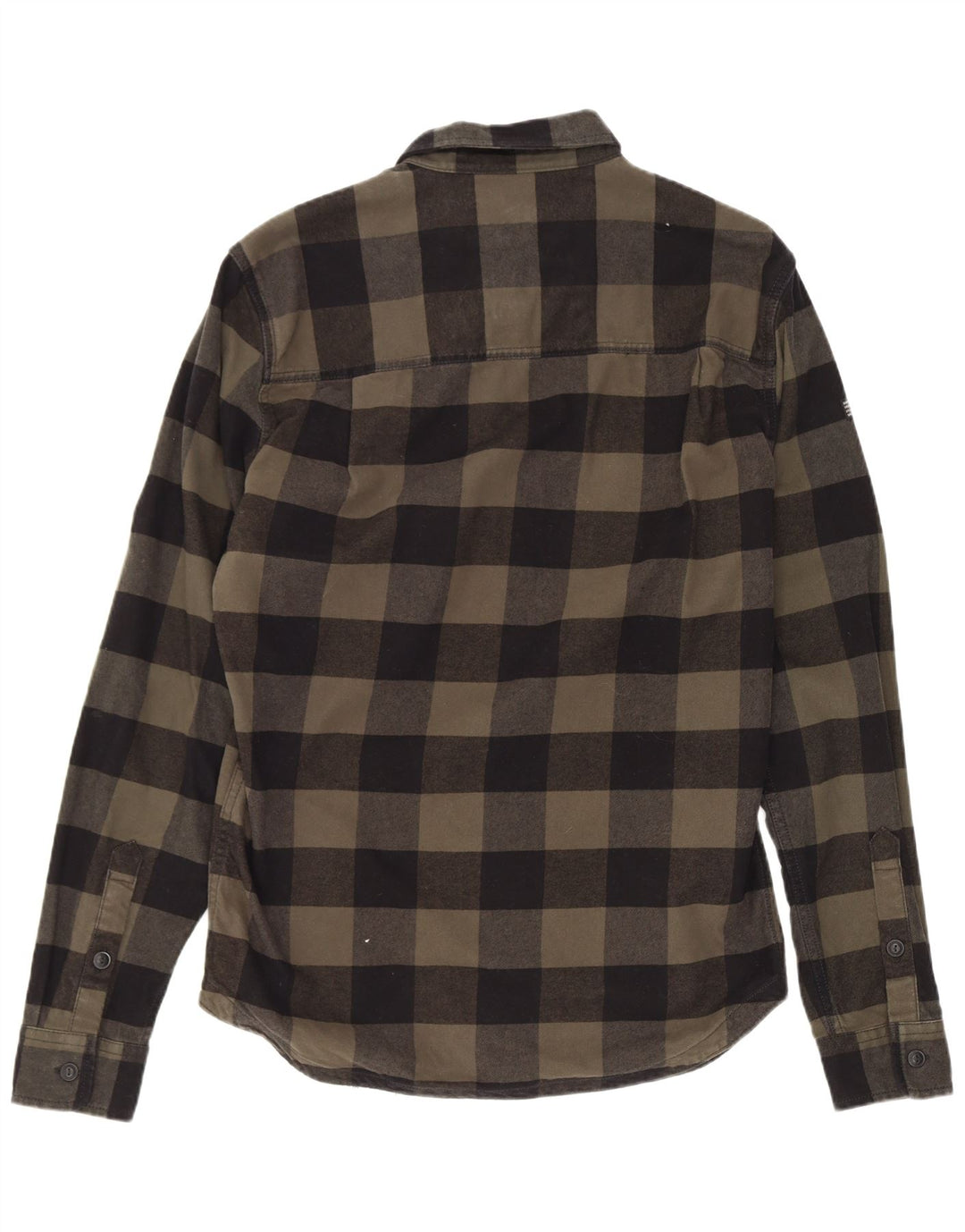 Superdry Lumberjack Flannel Shirt Medium Khaki Gingham Cotton til mænd
