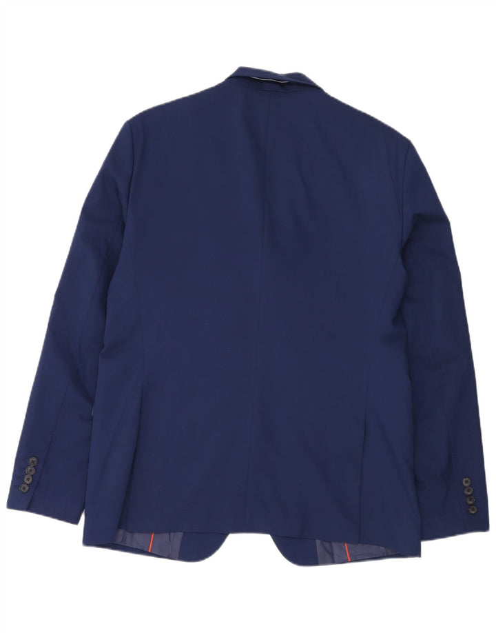 Giacca blazer da uomo a 2 bottoni Zara EU 54 XL viscosa blu