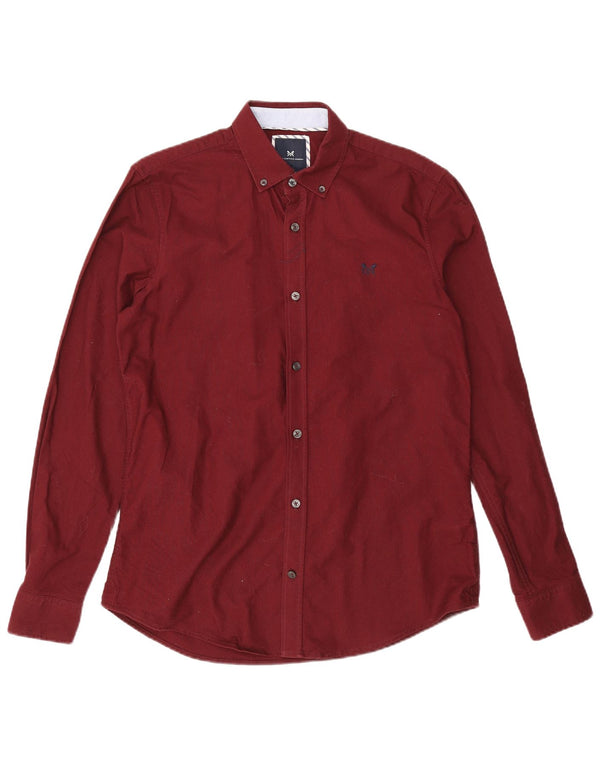 Crew Clothing Mens Slim Fit Shirt Medium Burgundy Cotton