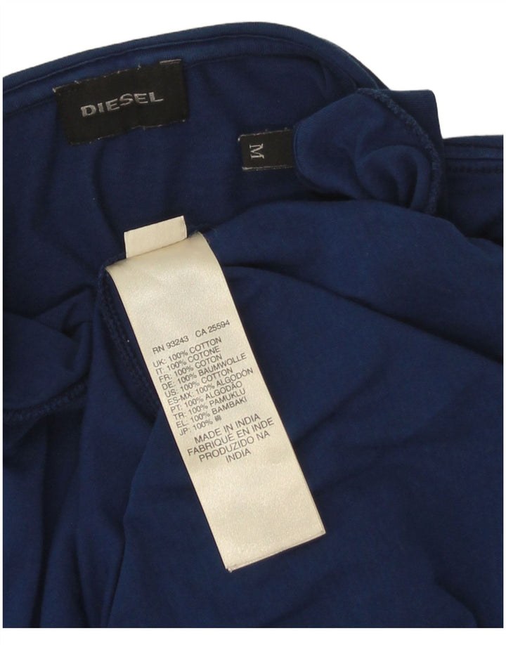 Diesel Herre T-Shirt Top Medium Marineblå Bomuld