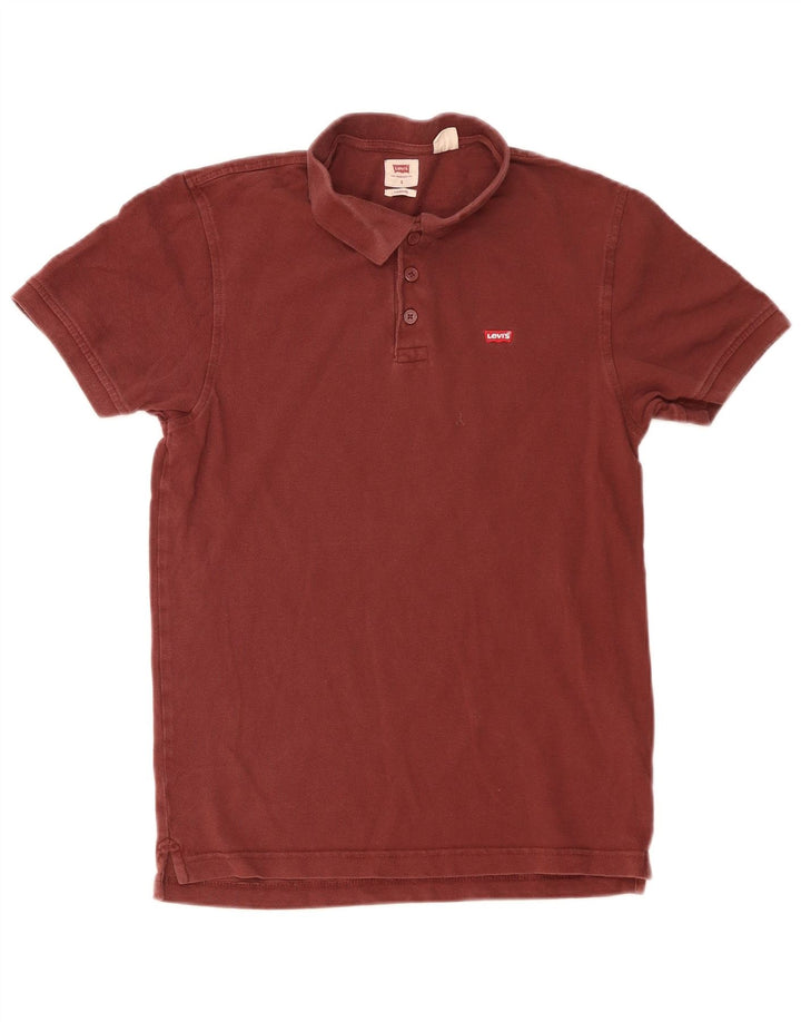 Levi's Herren Standard-Poloshirt, Größe S, kastanienbraune Baumwolle