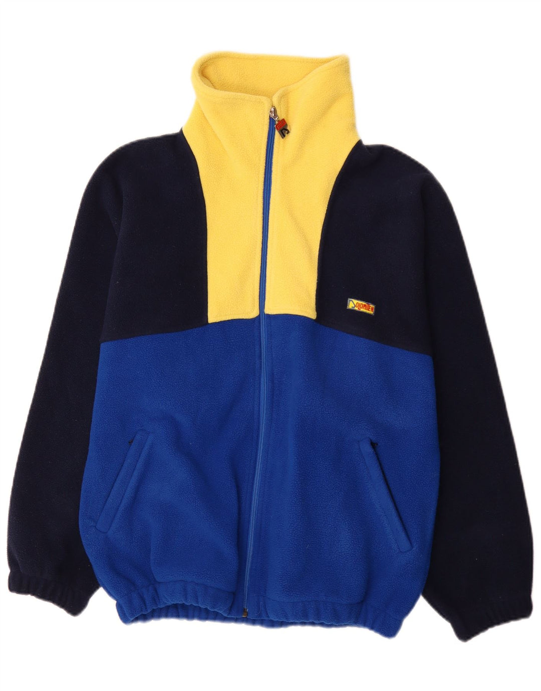Ανδρικό μπουφάν Dolomiten Fleece UK 36 Small Blue Colorblock Πολυεστέρας