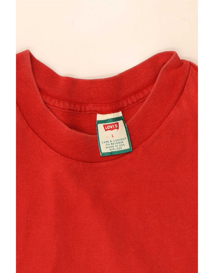 Levi's Herre grafisk T-shirt Top Stor rød bomuld