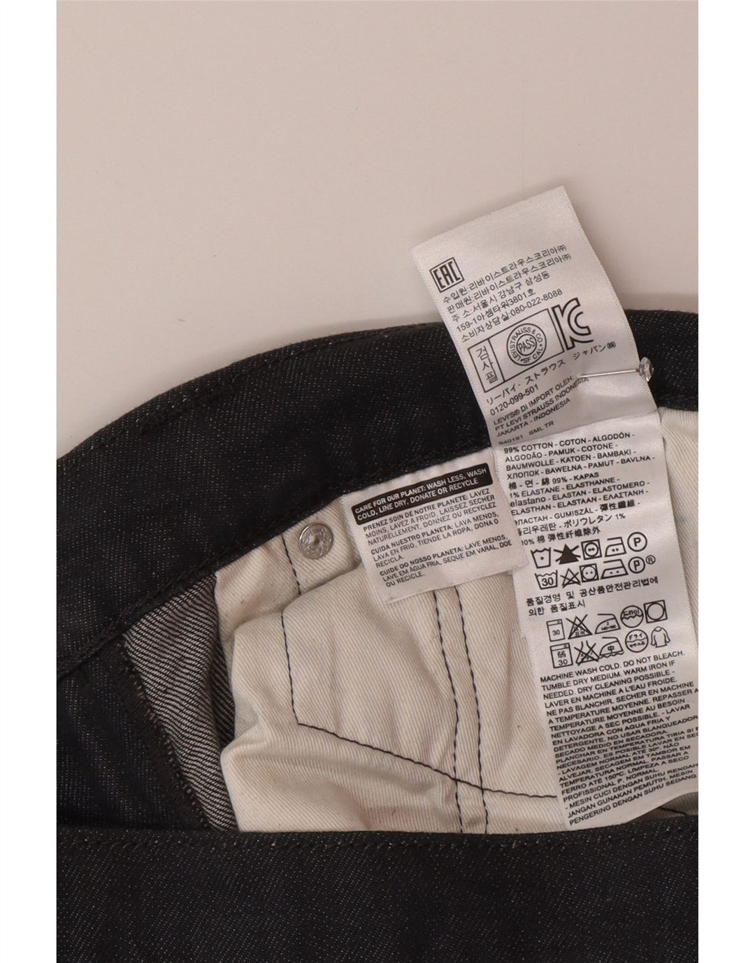Levi's Mens 511 Slim Jeans W34 L32 Grey Cotton