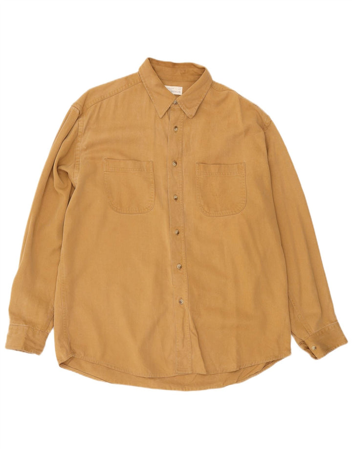 Marks & Spencer Herreskjorte Stor Beige Lyocell