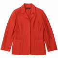 LUISA SPAGNOLI Womens Knit Blazer Jacket IT 44 Medium Red Acrylic