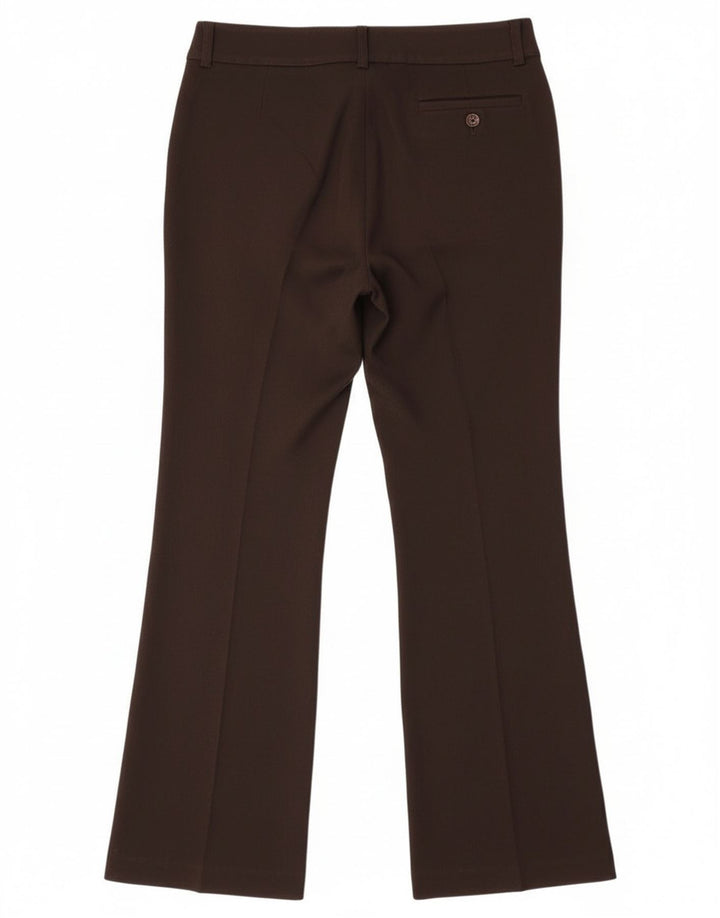 Pantaloni da abito bootcut da fine settimana Max Mara da donna UK 8 piccoli W27 L30 marrone