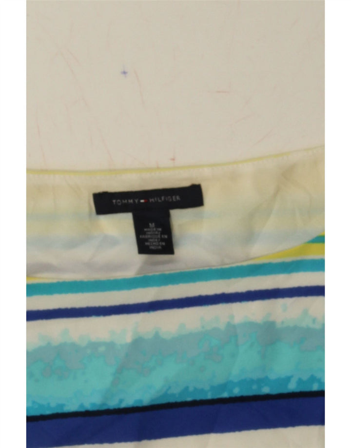 TOMMY HILFIGER Womens Sheath Dress UK 14 Medium Multicoloured Striped Vintage Tommy Hilfiger and Second-Hand Tommy Hilfiger from Messina Hembry 