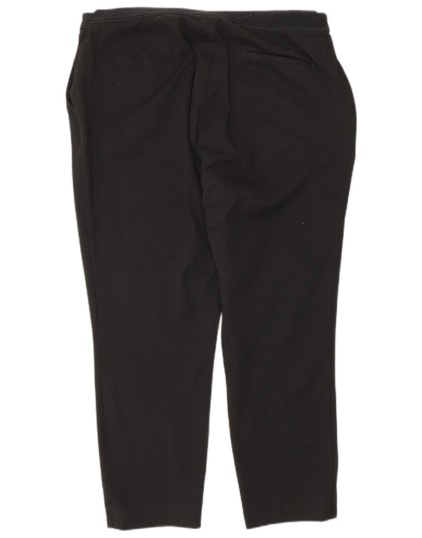 Marks & Spencer Dame Slim Cropped Trousers UK 20 2XL W40 L27 Sort