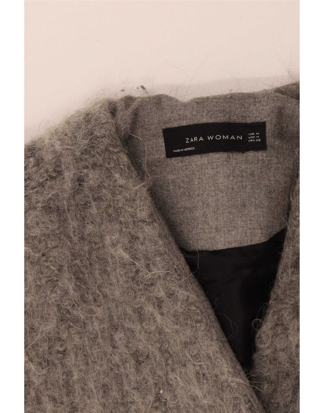 Zara Mujer Abrigo UK 44 Gris Medio