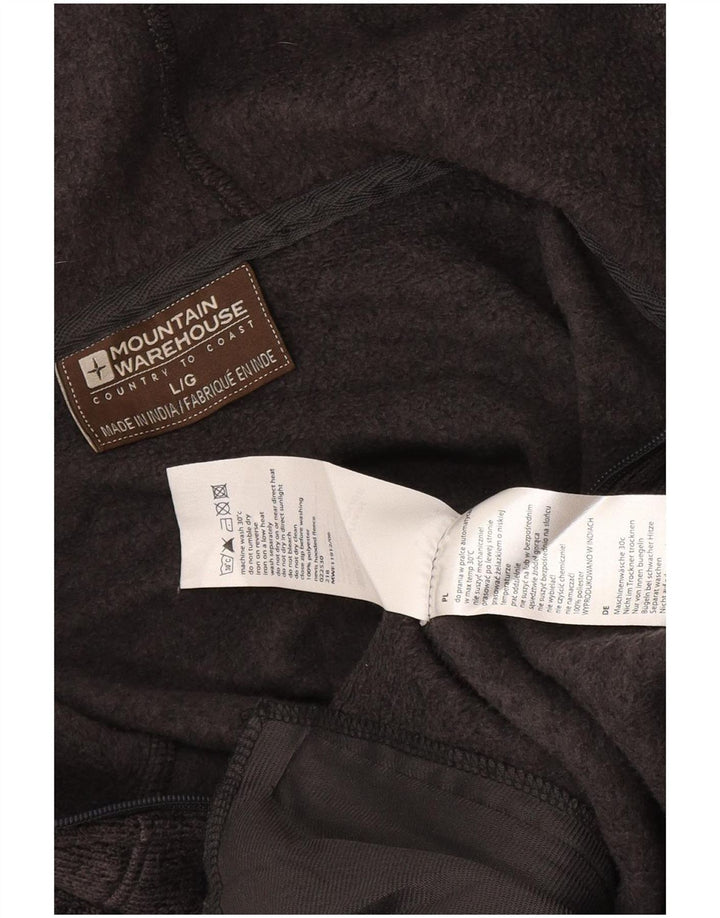 Mountain Warehouse Pull à capuche zippé pour homme en polyester moucheté gris Taille L
