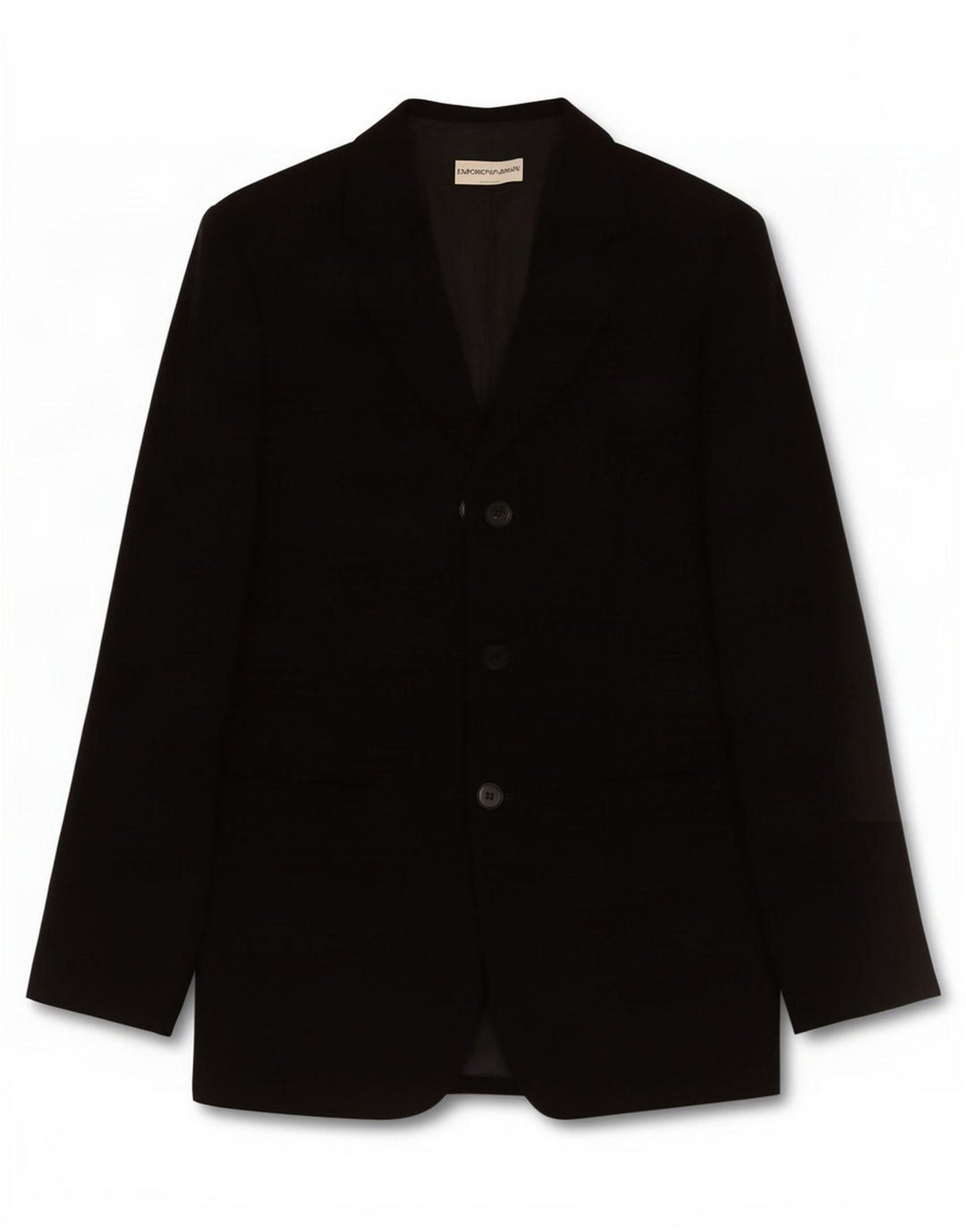 Emporio Armani Chaqueta tipo blazer de 3 botones para mujer IT 40 Small Poliéster negro