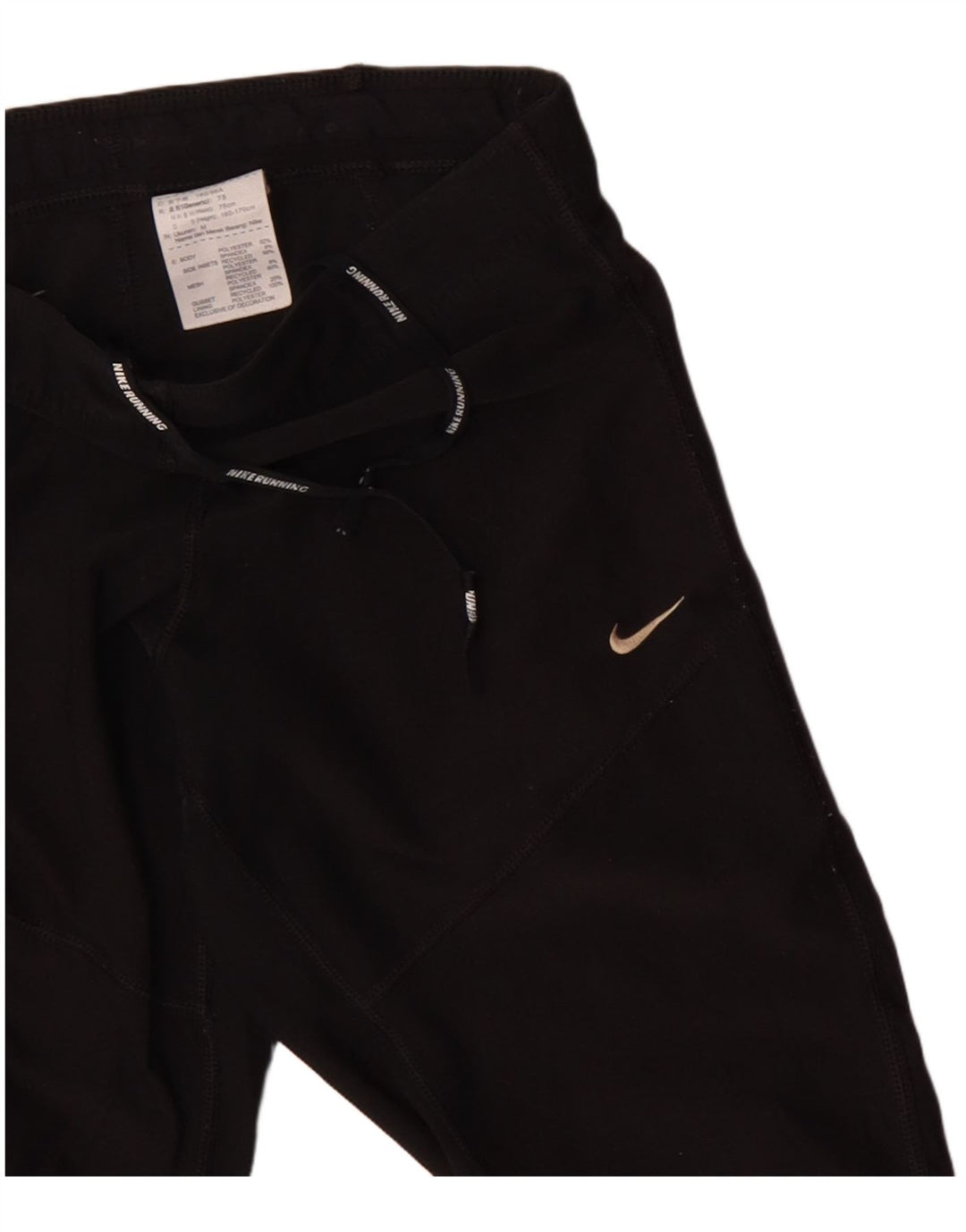 NIKE Womens Dri Fit Capri Tracksuit Trousers UK 12 Medium  Black Polyester