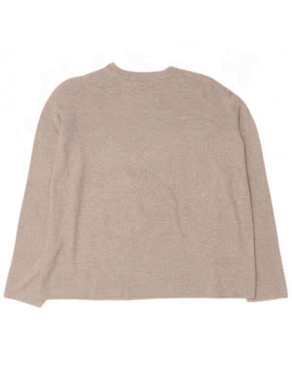 Marks & Spencer Womens Oversized Crew Neck Jumper Sweater UK 16 Large Grey