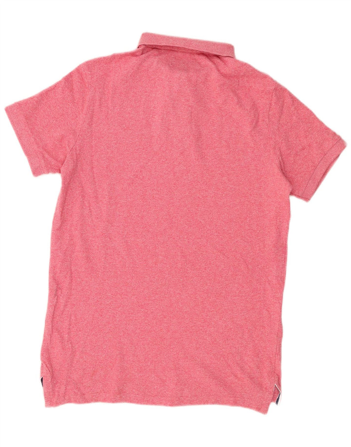 Superdry Herren-Poloshirt aus mittelrosa Baumwolle