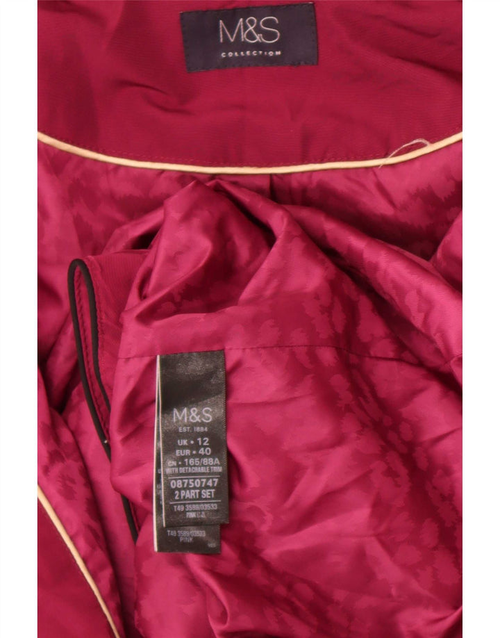 Marks & Spencer Chaqueta acolchada para mujer UK 42 Poliéster rosa medio