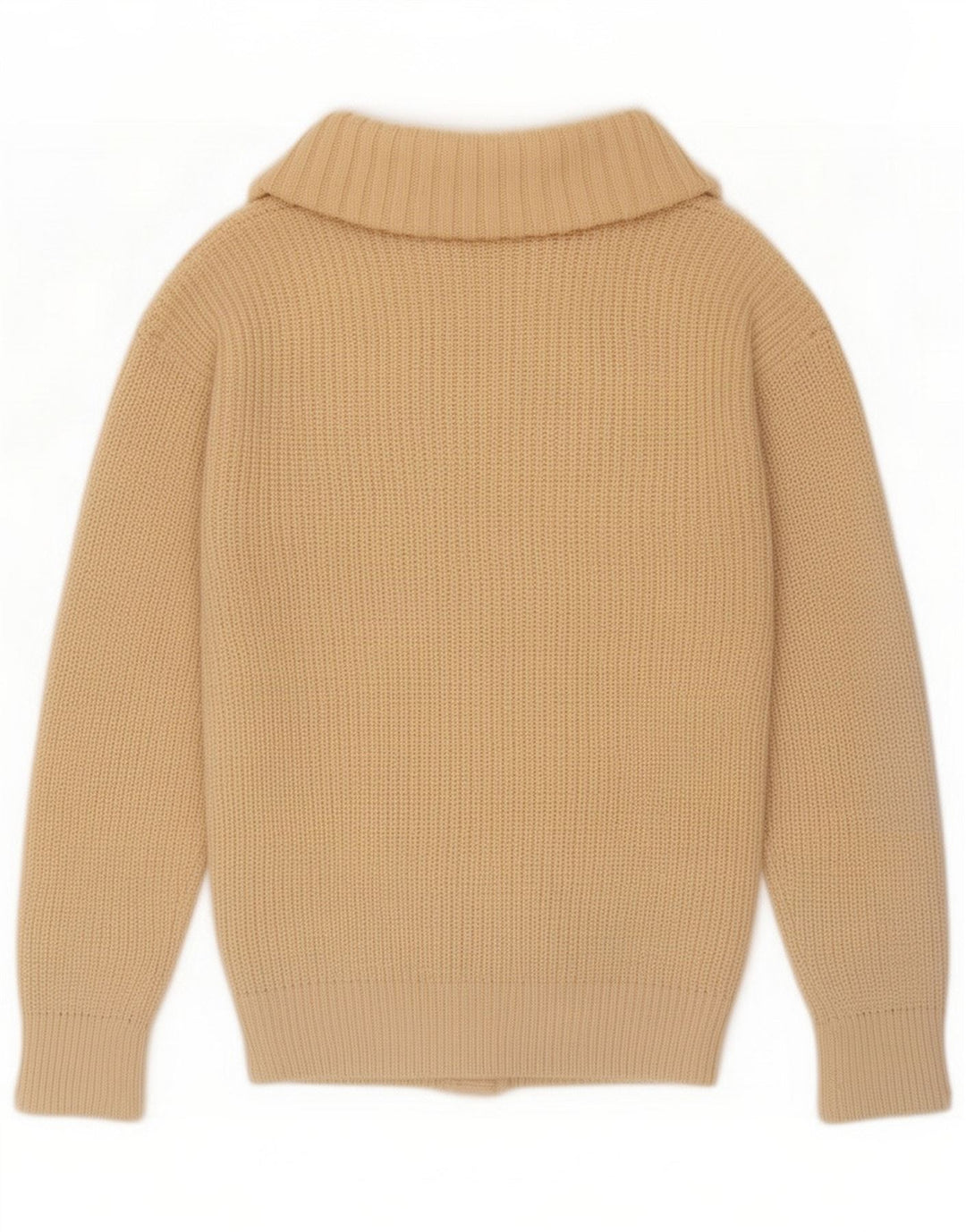 Maglione cardigan da uomo vintage in lana beige medio