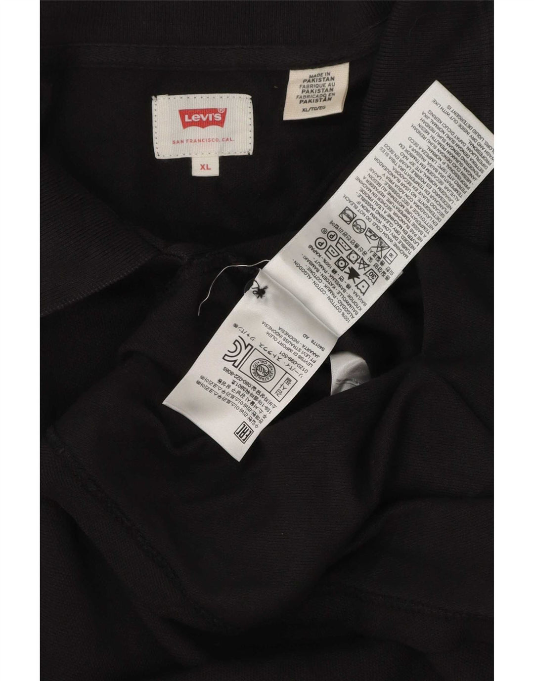 Tricou polo pentru bărbați Levi's XL, bumbac negru