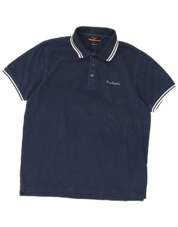 Pierre Cardin Polo Regular Fit Homme Grand Coton Rayé Bleu Marine
